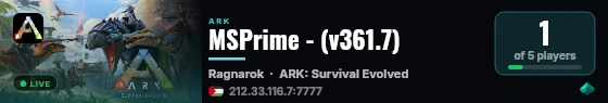 MSPrime - (v361.7) live status badge