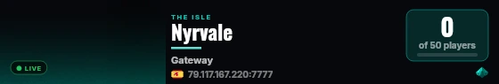 Nyrvale live status badge