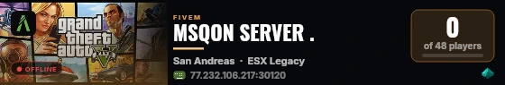 MSQON SERVER . live status badge