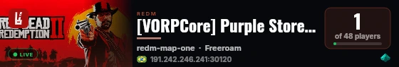 [VORPCore] Purple Store RedM live status badge
