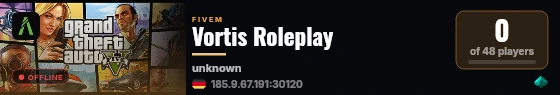 Vortis Roleplay live status badge