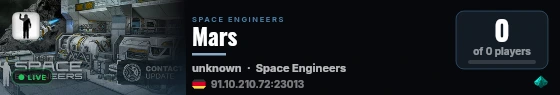 Mars live status badge