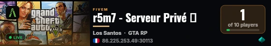 r5m7 - Serveur Privé 🔒 live status badge