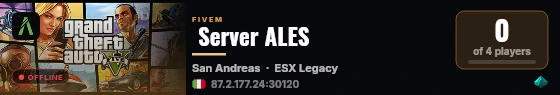  Server ALES live status badge