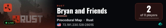Bryan and Friends live status badge