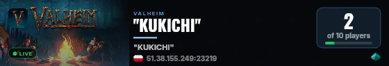 "KUKICHI" live status badge