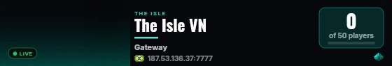 The Isle VN live status badge