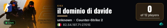 il dominio di davide live status badge