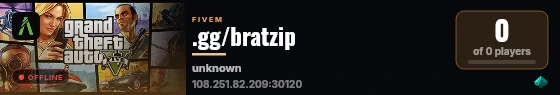.gg/bratzip live status badge