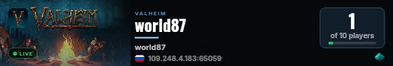 world87 live status badge
