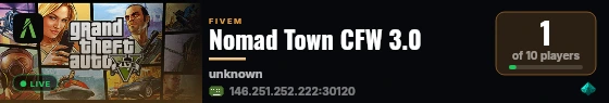 Nomad Town CFW 3.0 live status badge