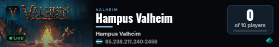Hampus Valheim live status badge