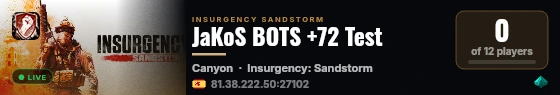 JaKoS BOTS +72 Test live status badge