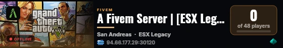A Fivem Server | [ESX Legacy] live status badge