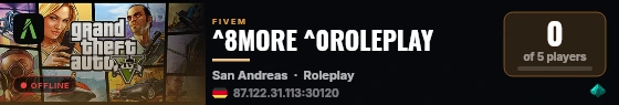 ^8MORE ^0ROLEPLAY live status badge