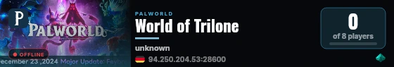 World of Trilone live status badge