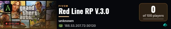Red Line RP V.3.0 live status badge