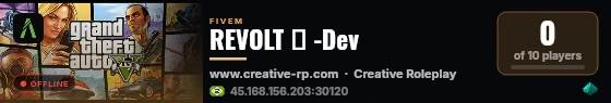 REVOLT 🌴 -Dev live status badge