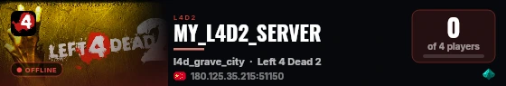 MY_L4D2_SERVER live status badge