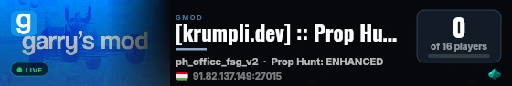 [krumpli.dev] :: Prop Hunt :: live status badge