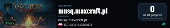 musq.maxcraft.pl live status badge