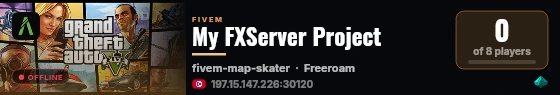 My FXServer Project live status badge