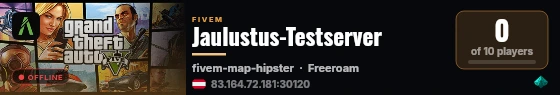 Jaulustus-Testserver live status badge