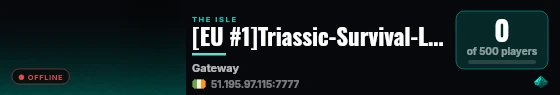 [EU #1]Triassic-Survival-Low-Rules/1.25x/Bot-System live status badge