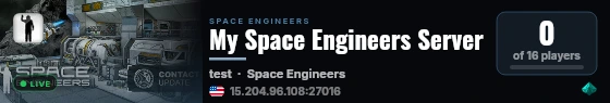 My Space Engineers Server live status badge