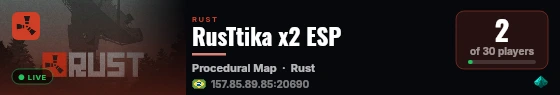 RusTtika x2 ESP live status badge