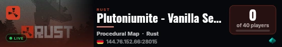 Plutoniumite - Vanilla Server [ITA] live status badge