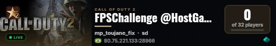 FPSChallenge @HostGamer.com.br live status badge
