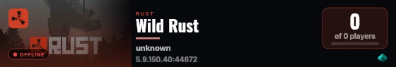 Wild Rust live status badge