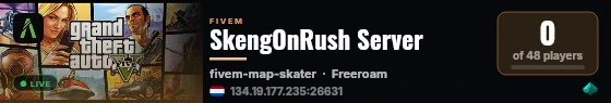 SkengOnRush Server live status badge