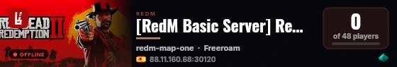 [RedM Basic Server] RemdValut live status badge