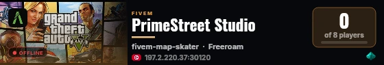 PrimeStreet Studio live status badge