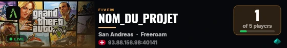 NOM_DU_PROJET live status badge