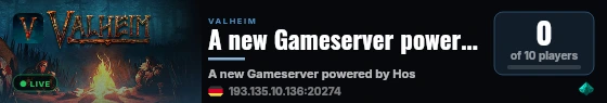 A new Gameserver powered by Host-Unlimited.de live status badge