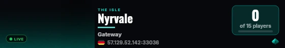 Nyrvale live status badge