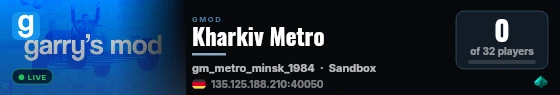 Kharkiv Metro live status badge
