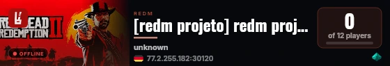 [redm projeto] redm projeto live status badge