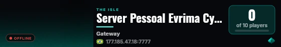 Server Pessoal Evrima Cyrvellux live status badge