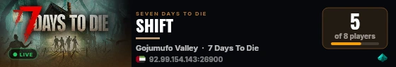 SHIFT live status badge