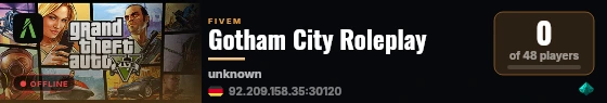 Gotham City Roleplay live status badge