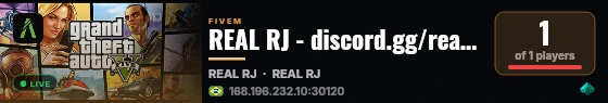 REAL RJ - discord.gg/realrj live status badge