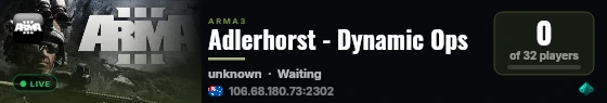 Adlerhorst - Dynamic Ops live status badge