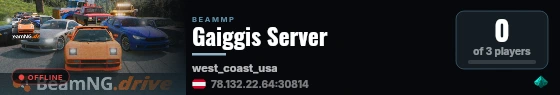 Gaiggis Server live status badge