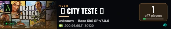  ☀️ CITY TESTE 🌟 live status badge
