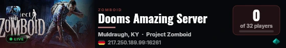 Dooms Amazing Server live status badge