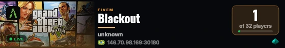 Blackout live status badge